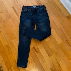 J.Crew high rise toothpick jeans